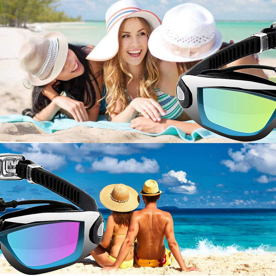 Sebami Gafas de natación, Gafas para Nadar Protección UV antivaho gogles para Natacion Gafas de natación Ajustables para Adultos y niños