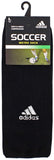 adidas Metro IV Soccer Socks, White/Black/Clear Grey, Large