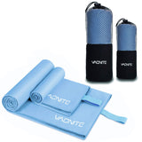 VACNITE 2 Piezas Toalla de Microfibra Deportiva, Secado Rápido Toalla para Viajes Deportes Natación Yoga