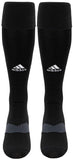 adidas Metro IV Soccer Socks, White/Black/Clear Grey, Large