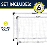 Franklin Sports Juego de Dos porterías de fútbol – 54 x 36 Pulgadas